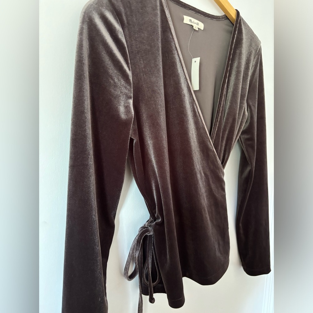 Madewell Tie Wrap Long Sleeve Blouse
